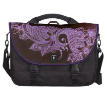 violet henna mehndi floral c bag commuter bag