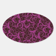 violet henna seamless oval stickers
