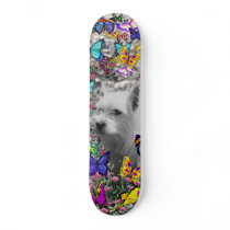 Violet in Butterflies – White Westie Skateboard Deck