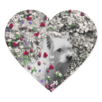 Violet in Flowers – White Westie in Blossoms Sticker
