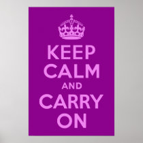 Violet Keep Calm and Carry On posters