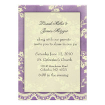 Violet Lace Wedding Invitation invitations