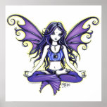 "Violet Lotus" Yoga Faery Poster posters