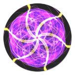 Violet mandala round sticker