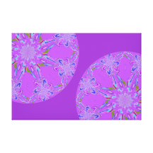 Violet Mandala Wrapped Canvas Canvas Print