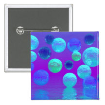 Violet Mist - Cyan and Purple Abstract Light Pins