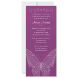 Violet Purple Butterfly Quinceanera Invitations