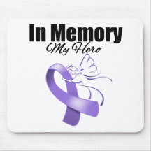 Violet Ribbon In Memory of My Hero Mousepad