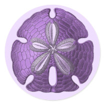 Violet Sand Dollar Sticker