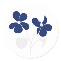 Violet Round Stickers