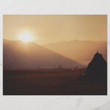 Violet sunset flyer design