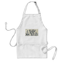 Violets and arrow arum by Tachibana,Yasukuni Apron