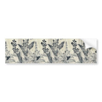 Violets and arrow arum by Tachibana,Yasukuni Bumper Stickers