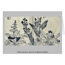 Violets and arrow arum by Tachibana,Yasukuni Cards
