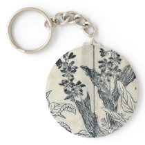 Violets and arrow arum by Tachibana,Yasukuni Key Chains