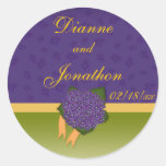 Violets Envelope Seal stickers