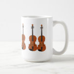 Violin 3D Model: Traditional Wood Finish Mugs