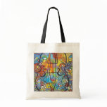 Violin And Flowers Tote Bags