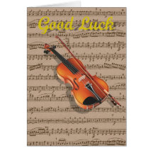 Violin and Music sheet. Cards