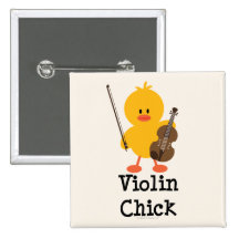 Violin Chick Button