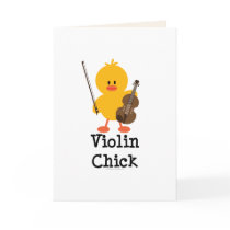 Violin Chick Greeting Card