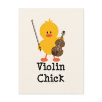 Violin Chick Postcard