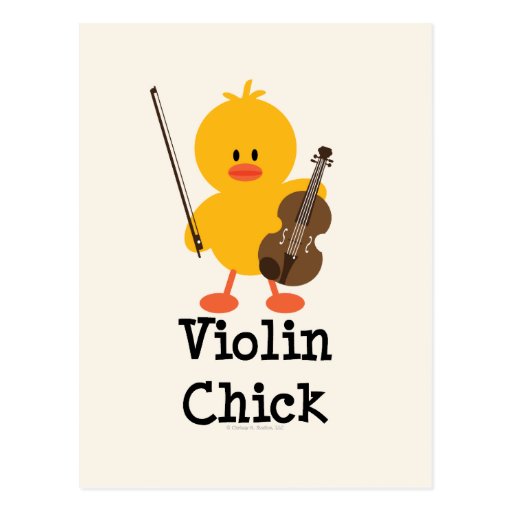Violin Chick Postcard