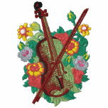 Violin Floral embroidered shirts