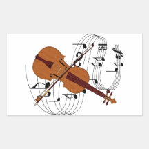 Violin Rectangle Sticker
