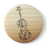 Violin Scrawl on Bach Manuscript buttons