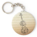 Violin Scrawl on Bach Manuscript keychains