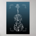 Violin Scrawl Poster