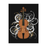 Violin Swirls postcards