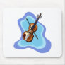 Violin with Blue background graphic image Mouse Pad