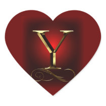 VIP Gold “Y” monogram in red and black