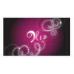 VIP Night Club Business Card Elegant Flourish Glow