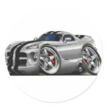 Viper GTS Grey/Blk Round Stickers