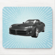 Viper Hard-Top Muscle Car: Black Finish: Mousepad