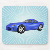 Viper Hard-Top Muscle Car: Blue Finish: Mousepad