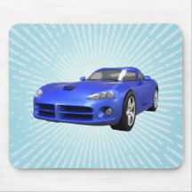 Viper Hard-Top Muscle Car: Blue Finish: Mousepad