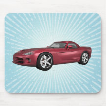 Viper Hard-Top Muscle Car: Candy Apple: Mousepad