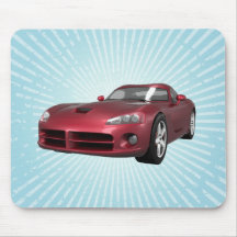 Viper Hard-Top Muscle Car: Candy Apple: Mousepad