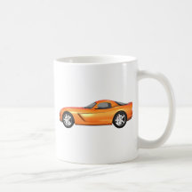 Viper Hard-Top Muscle Car: Orange Finish Mugs