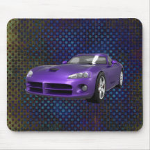Viper Hard-Top Muscle Car: Purple Finish: Mousepad