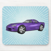 Viper Hard-Top Muscle Car: Purple Finish: Mousepad