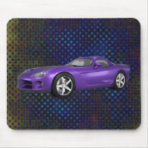 Viper Hard-Top Muscle Car: Purple Finish: Mousepad