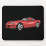Viper Hard-Top Muscle Car: Red Finish mousepads