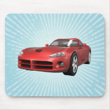 Viper Hard-Top Muscle Car: Red Finish: Mousepad