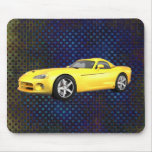 Viper Hard-Top Muscle Car: Yellow Finish: Mousepad