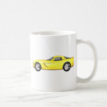 Viper Hard-Top Muscle Car: Yellow Finish: Coffee Mug